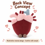 Anatomical Heart Plush — reverse construction concept.