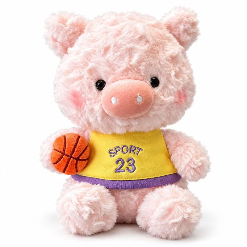 Basketball Jersey Pink Pig Plush