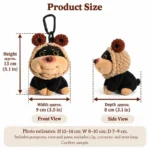 Bee Costume Puppy Plush Keychain — proposed size reference; dimensions require sample confirmation.