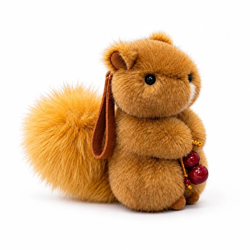 Berry Holding Squirrel Plush