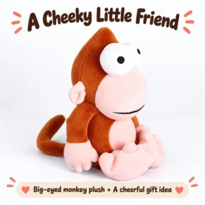 Big Eyed Brown Monkey Plush