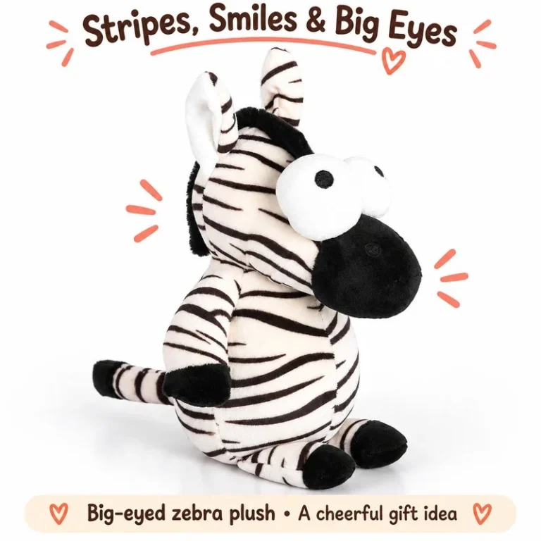 Big Eyed Striped Zebra Plush