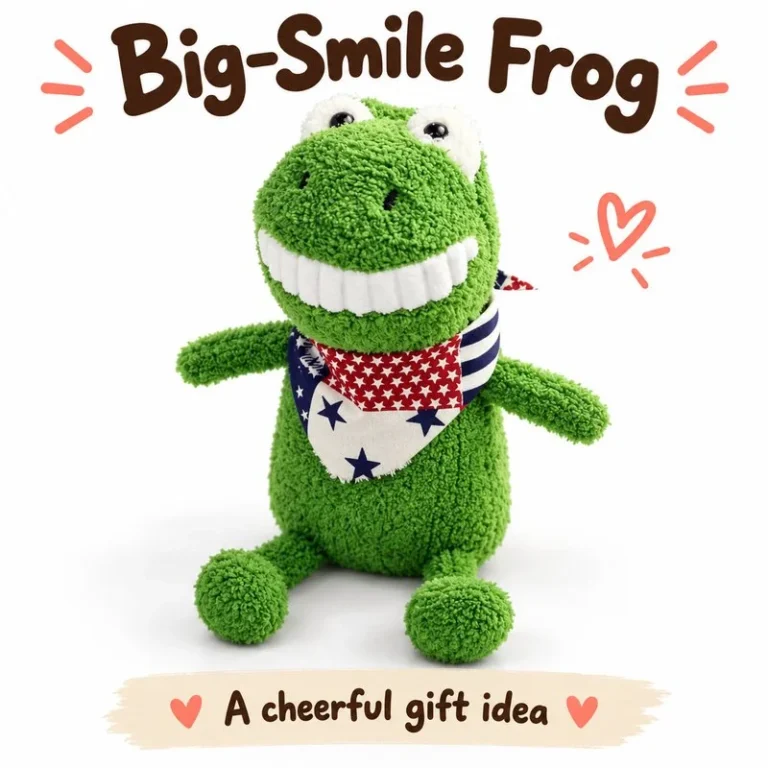 Big Smile Bandana Frog Plush