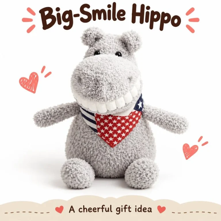 Big Smile Bandana Hippo Plush