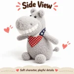 Big Smile Bandana Hippo Plush — additional angle concept.