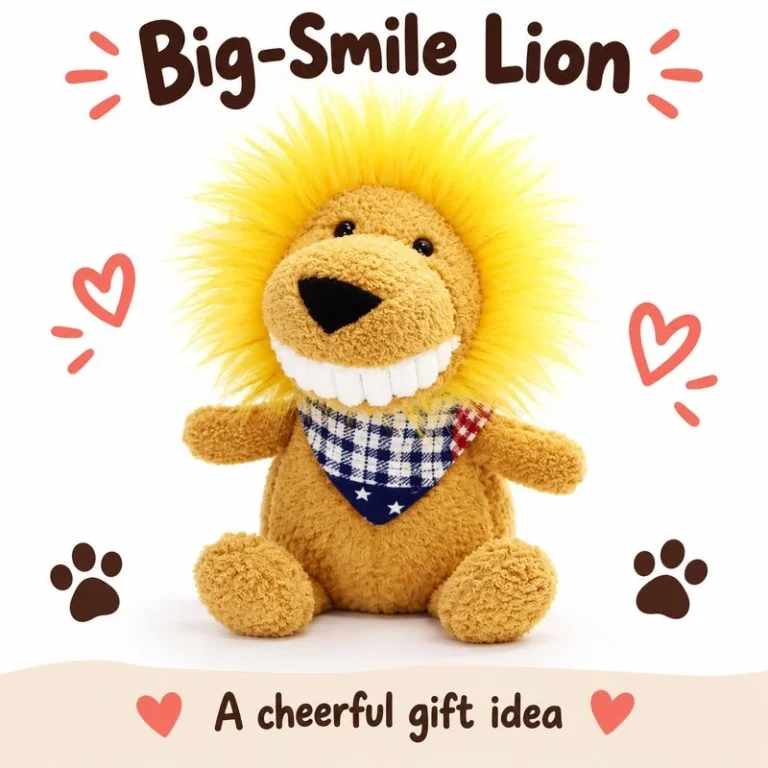 Big Smile Bandana Lion Plush