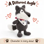 Big Smile Gray Wolf Plush — additional angle concept.