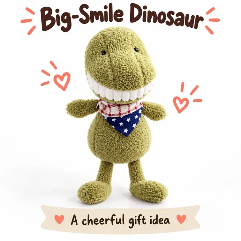 Big Smile Green Dinosaur Plush
