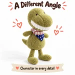 Big Smile Green Dinosaur Plush — additional angle concept.