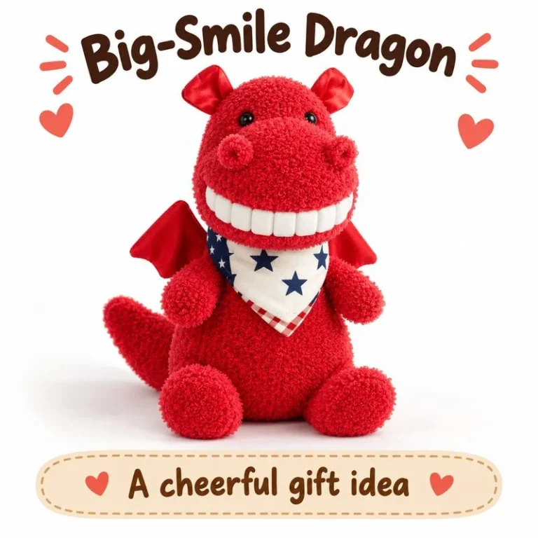 Big Smile Red Dragon Plush