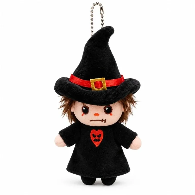 Black Witch Plush Bag Charm