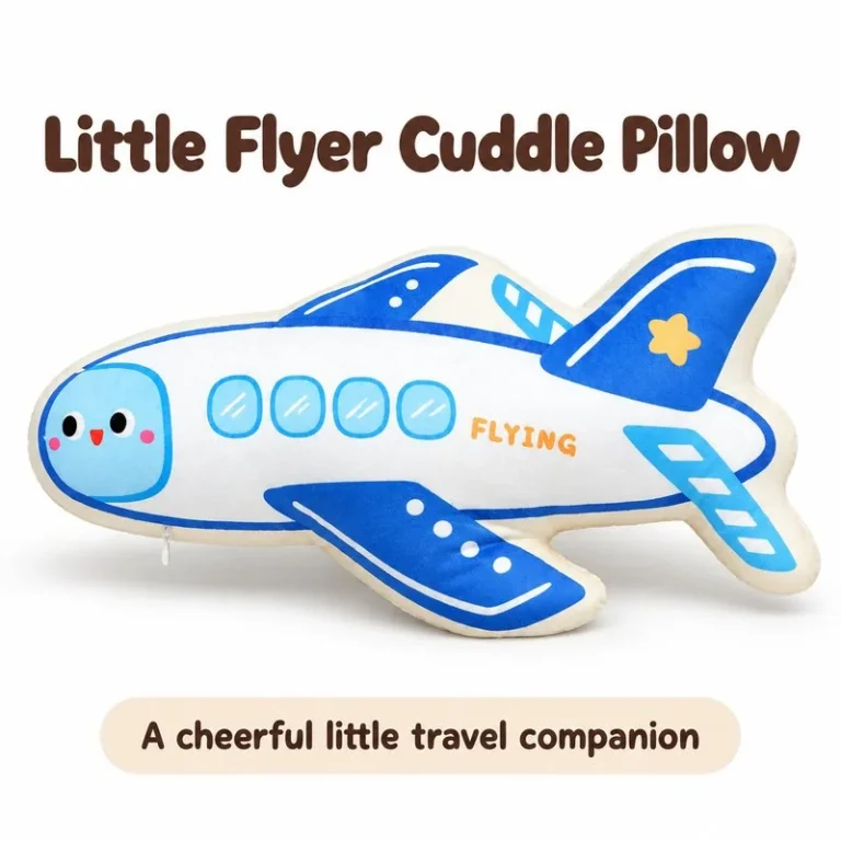 Blue Airplane Plush Pillow