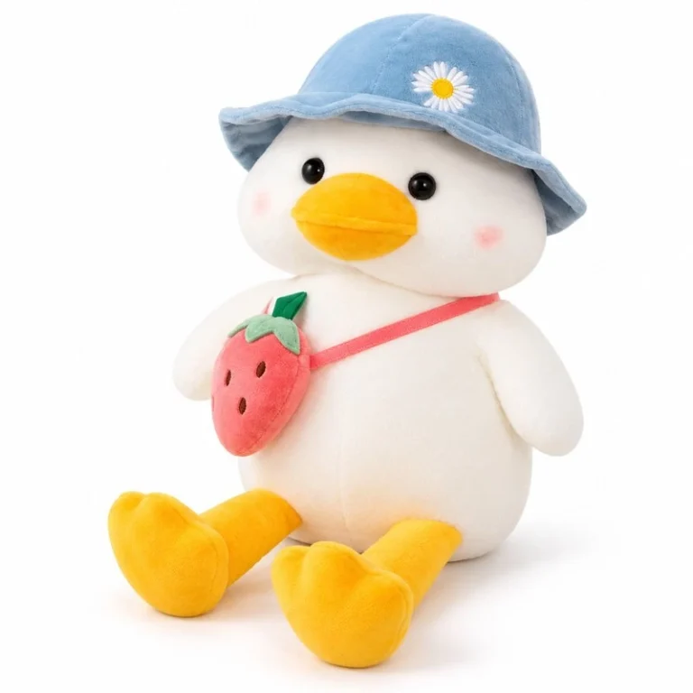 Blue Bucket Hat Strawberry Bag Duck Plush