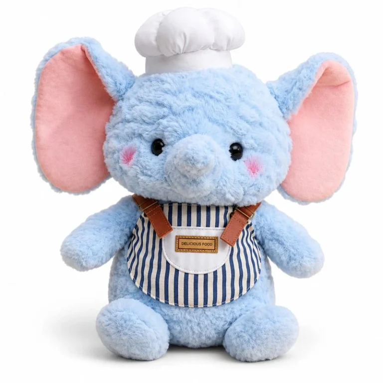 Blue Chef Elephant Plush