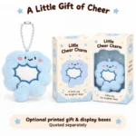Blue Colon Plush Keychain — optional packaging concept; final artwork, fit and quotation require confirmation.