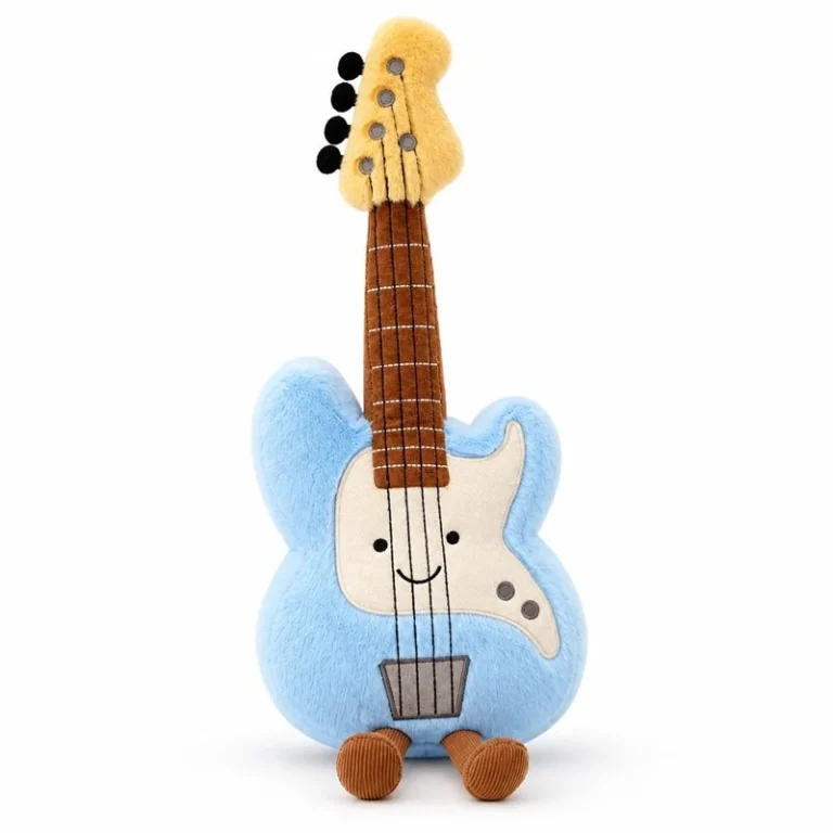 Blue Electric Bass Guitar Plush