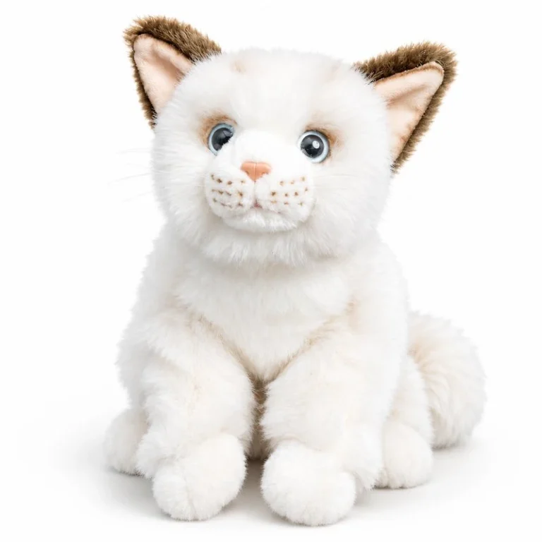 Blue Eyed White Cat Plush