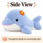 Blue Flower Dolphin Plush — additional angle concept.