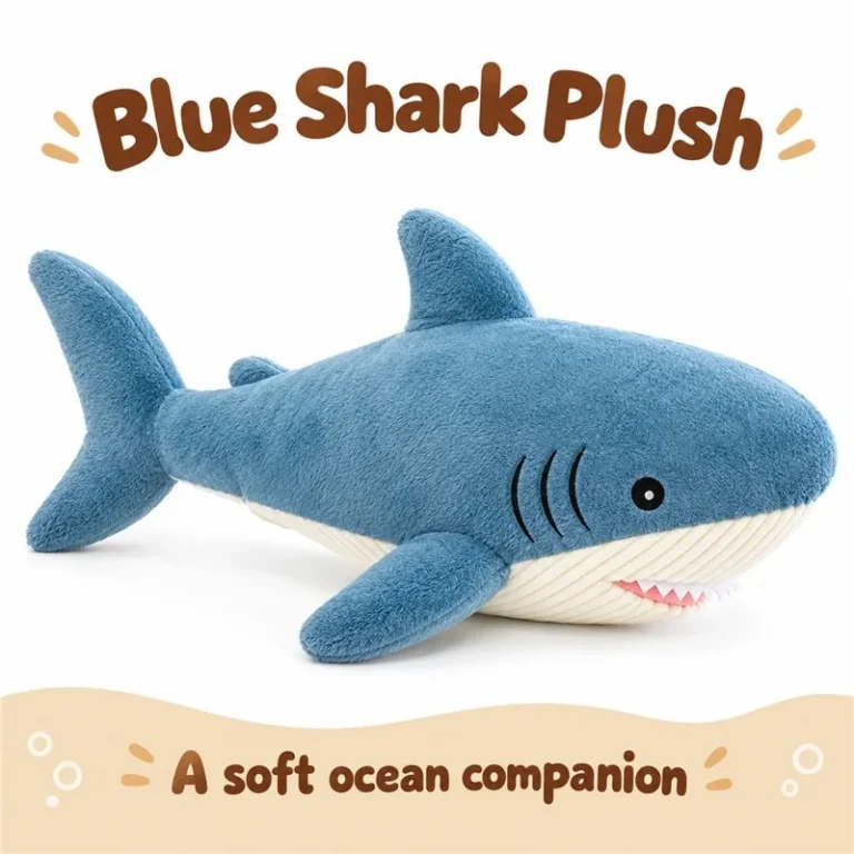 Streamlined Blue Gray Shark Plush