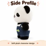 Blue Overalls Panda Soft Toy — additional angle concept.