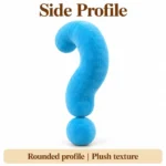 Blue Question Mark Plush Pillow — additional angle concept.