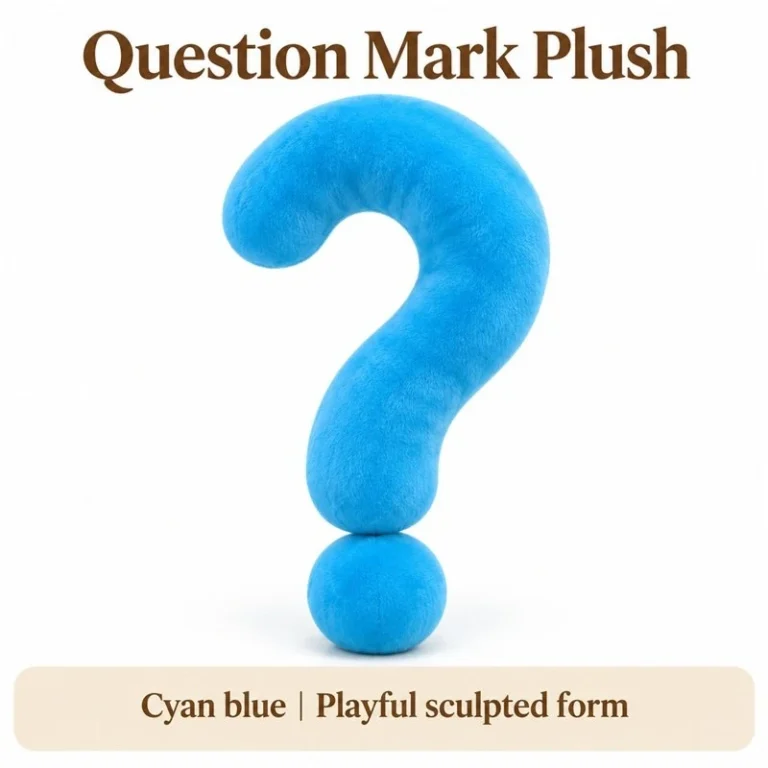 Blue Question Mark Plush Pillow
