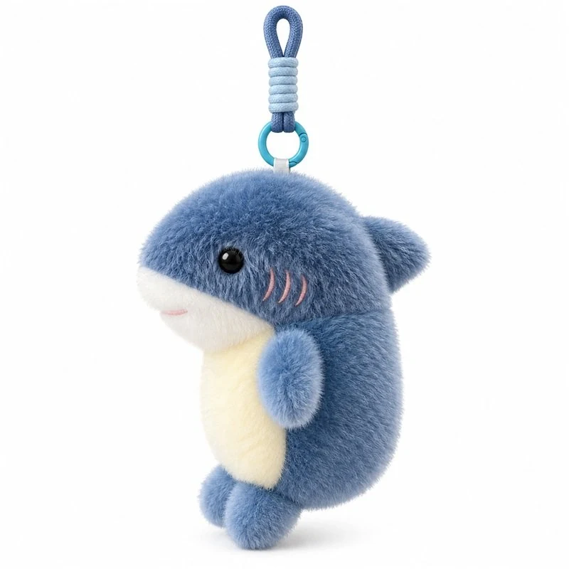 Blue Shark Plush Bag Charm — additional angle concept.