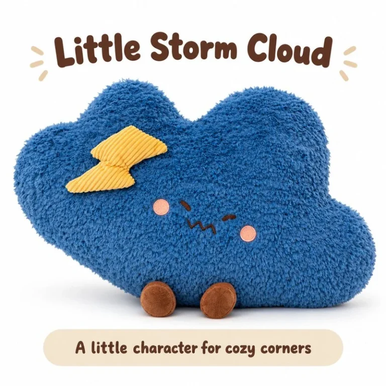 Blue Storm Cloud Plush Pillow