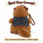 Blue Vest Marmot Plush Charm — reverse construction concept.