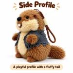 Blue Vest Marmot Plush Charm — additional angle concept.