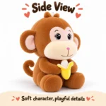 Brown Banana Monkey Plush — additional angle concept.