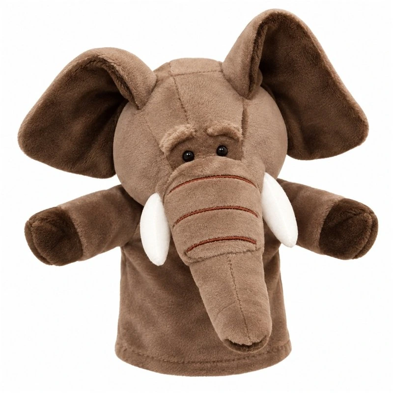 Brown Elephant Hand Puppet — plush design concept