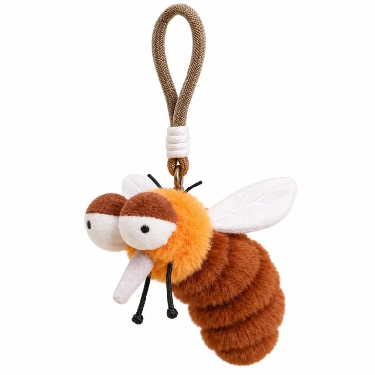 Brown Mosquito Plush Keychain