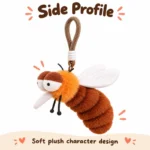 Brown Mosquito Plush Keychain — additional angle concept.