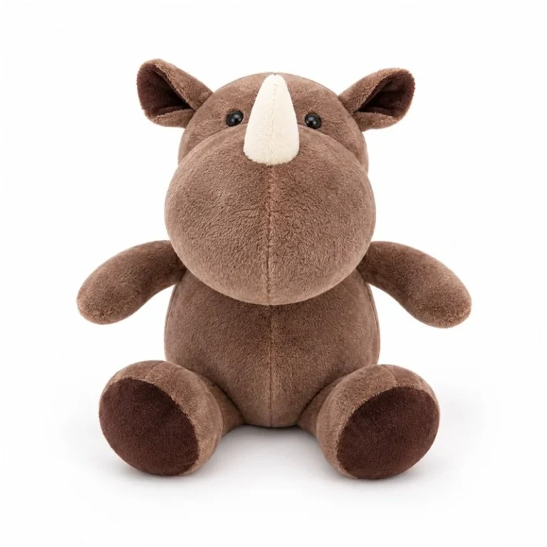 Brown Rhinoceros Plush Toy
