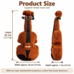 Brown Violin Plush — proposed size reference; dimensions require sample confirmation.