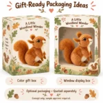 Bushy Tail Squirrel Plush — optional packaging concept; final artwork, fit and quotation require confirmation.