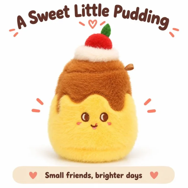 Cherry Topped Custard Plush Charm