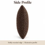 Chocolate Brown Curly Texture Square Cushion — additional angle concept.
