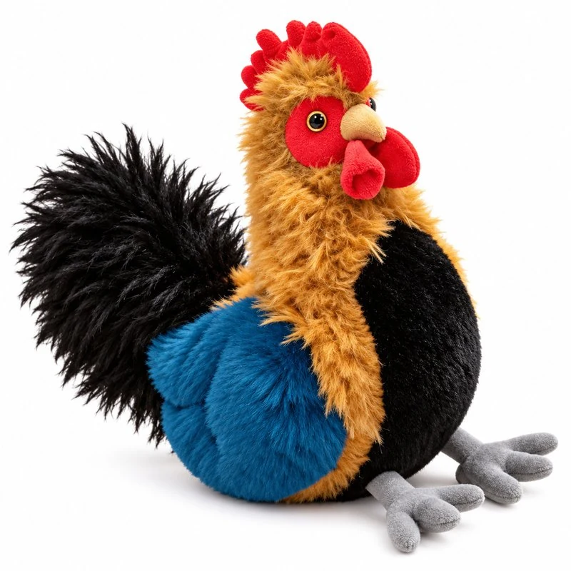 Colorful Rooster Plush — plush design concept