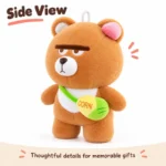 Corn Bag Grumpy Brown Bear Plush — additional angle concept.