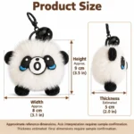 Crying Panda Pompom Keychain — proposed size reference; dimensions require sample confirmation.