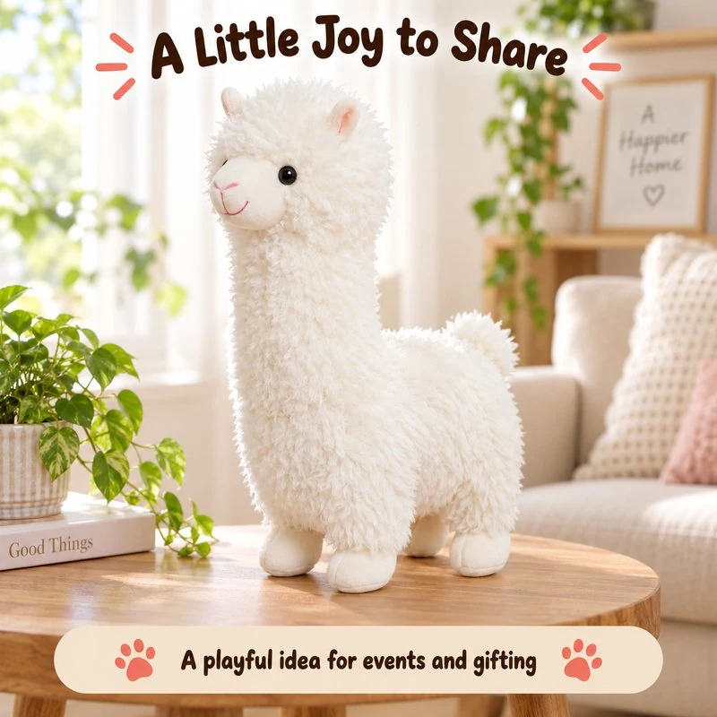 Curly White Alpaca Plush — illustrative application scene.