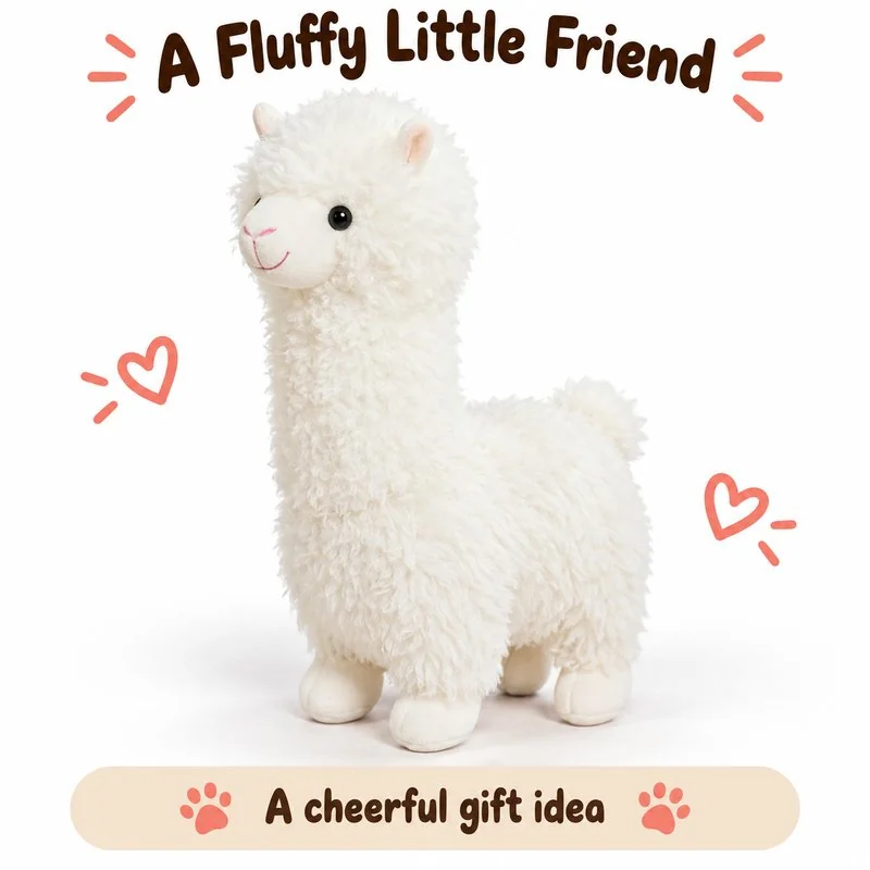 Curly White Alpaca Plush