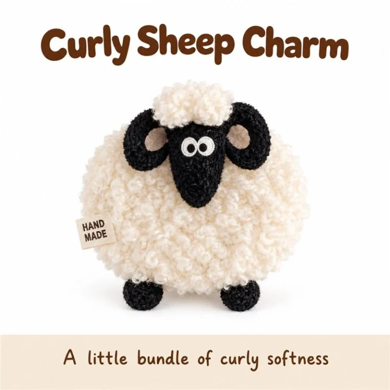 Curly White Sheep Plush Toy