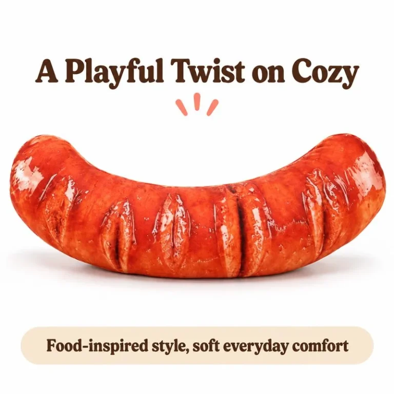 Curved Sausage Plush Pillow