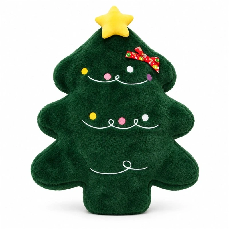 Dark Green Christmas Tree Plush Pillow