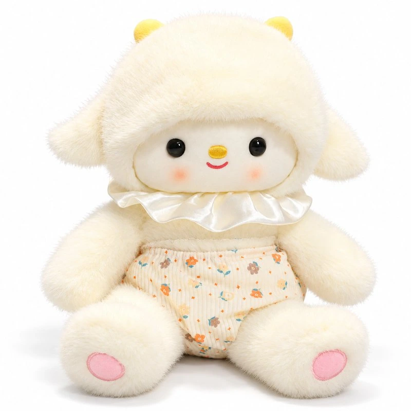 Floral Bloomer Baby Lamb Plush