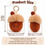 Fluffy Acorn Plush Keychain — proposed size reference; dimensions require sample confirmation.