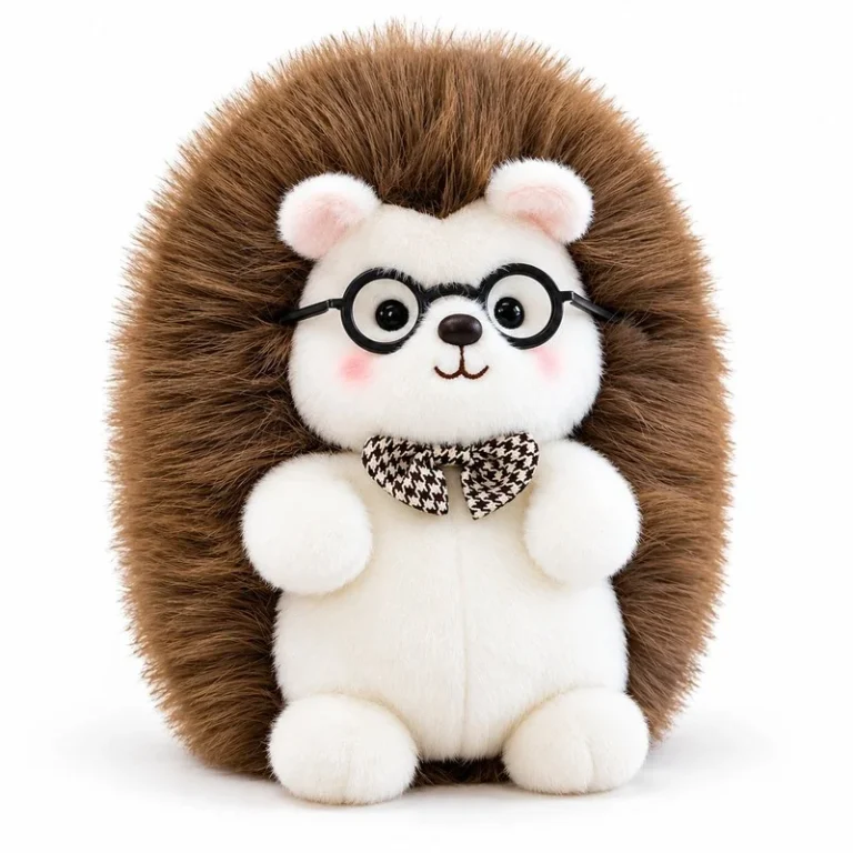 Glasses Bow Tie Hedgehog Plush